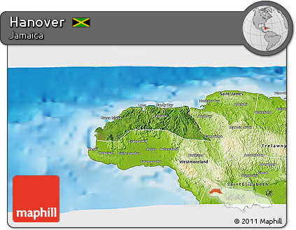 Satellite 3D Map of Hanover, physical outside