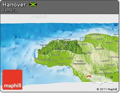 Satellite 3D Map of Hanover, physical outside