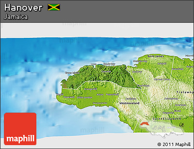 Satellite 3D Map of Hanover, physical outside