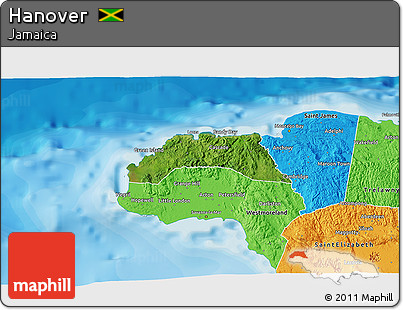 Satellite 3D Map of Hanover, political outside