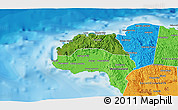 Satellite 3D Map of Hanover, political outside