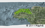 Satellite 3D Map of Hanover, semi-desaturated