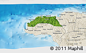 Satellite 3D Map of Hanover, shaded relief outside