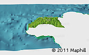Satellite 3D Map of Hanover, single color outside