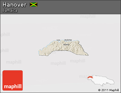 Shaded Relief 3D Map of Hanover, cropped outside