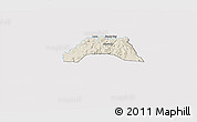 Shaded Relief 3D Map of Hanover, cropped outside