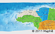 Shaded Relief 3D Map of Hanover, political outside