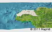 Shaded Relief 3D Map of Hanover, satellite outside