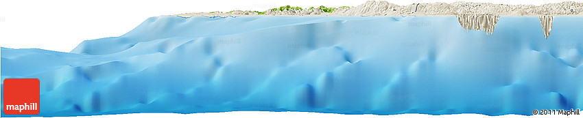 Physical Horizon Map of Hanover, shaded relief outside