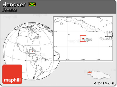 Blank Location Map of Hanover, highlighted country