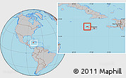 Gray Location Map of Hanover, within the entire country