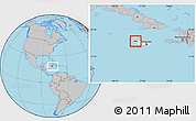Gray Location Map of Hanover, highlighted country, within the entire country