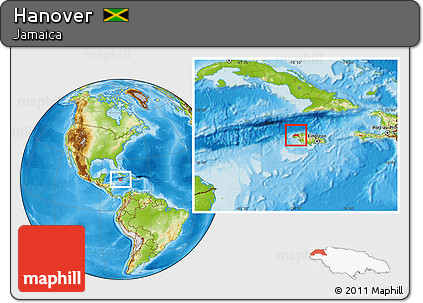 Physical Location Map of Hanover