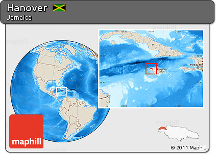 Shaded Relief Location Map of Hanover