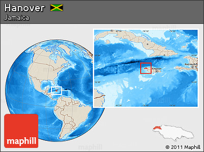 Shaded Relief Location Map of Hanover