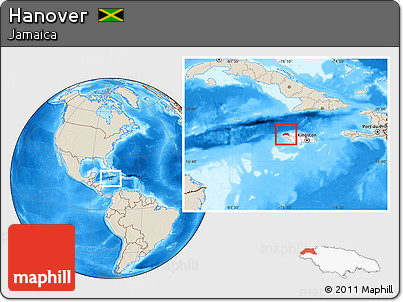Shaded Relief Location Map of Hanover, highlighted country