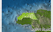 Physical Map of Hanover, darken