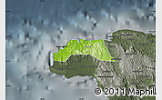 Physical Map of Hanover, darken, semi-desaturated