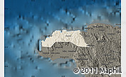 Shaded Relief Map of Hanover, darken