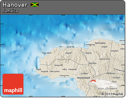 Shaded Relief Map of Hanover