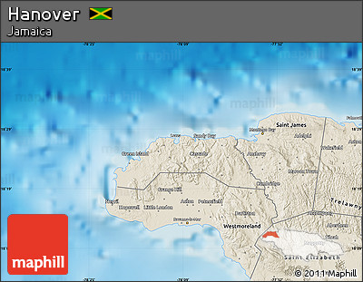 Shaded Relief Map of Hanover