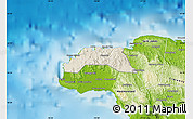 Shaded Relief Map of Hanover, physical outside