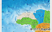 Shaded Relief Map of Hanover, political outside