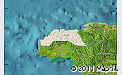 Shaded Relief Map of Hanover, satellite outside