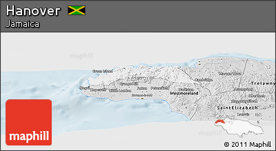 Silver Style Panoramic Map of Hanover