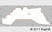 Gray Simple Map of Hanover, cropped outside