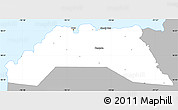 Gray Simple Map of Hanover, single color outside
