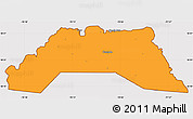 Political Simple Map of Hanover, cropped outside