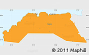 Political Simple Map of Hanover, single color outside