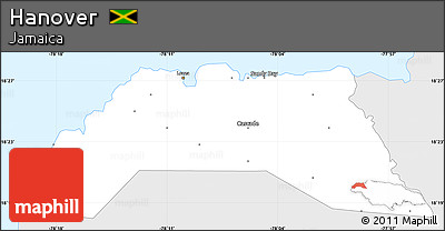 Silver Style Simple Map of Hanover, single color outside