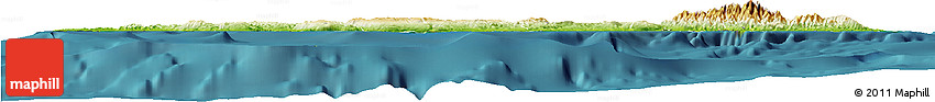 Physical Horizon Map of Jamaica, satellite outside