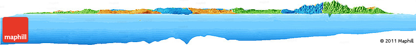 Political Horizon Map of Jamaica, lighten, land only Political Horizon Map of Jamaica, lighten, land only