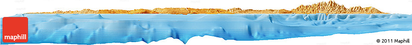 Political Shades Horizon Map of Jamaica