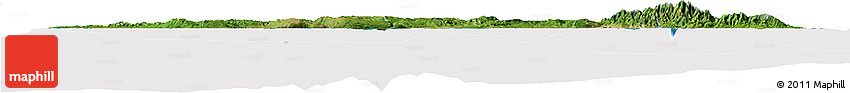 Satellite Horizon Map of Jamaica, cropped outside