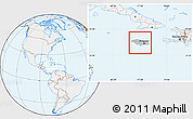 Gray Location Map of Jamaica, lighten