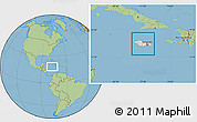 Shaded Relief Location Map of Jamaica, savanna style outside