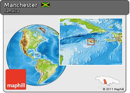 Physical Location Map of Manchester