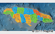 Political Map of Jamaica, darken