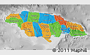 Political Map of Jamaica, desaturated