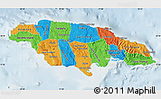 Political Map of Jamaica, lighten