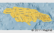 Savanna Style Map of Jamaica, single color outside