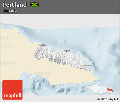 Classic Style 3D Map of Portland, single color outside