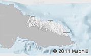 Gray 3D Map of Portland, single color outside