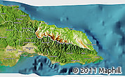 Physical 3D Map of Portland, satellite outside