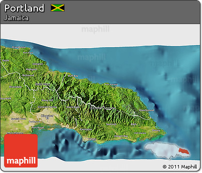 Satellite 3D Map of Portland