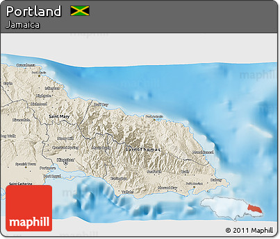 Shaded Relief 3D Map of Portland